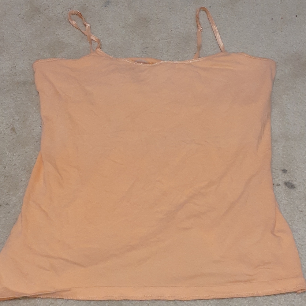 Orange-ish, salmon coloured spaghetti strap